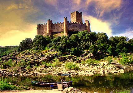 Almourol Castle - view from river margin