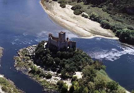 Almourol Castle - View from air